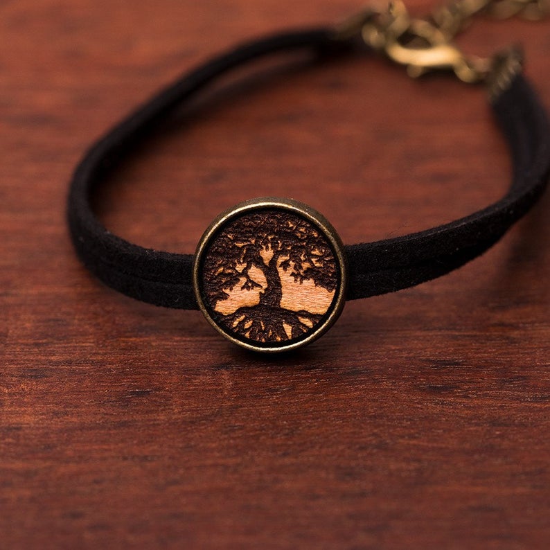 Armkette "Baum des Lebens 2" schwarz/braun