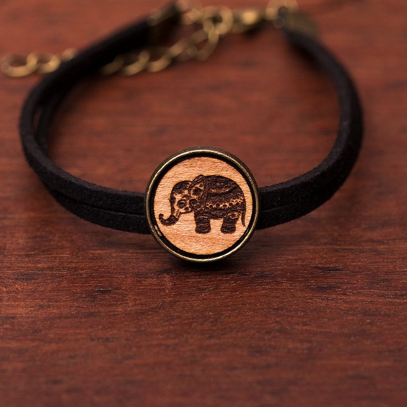 Armkette „Elefant“ schwarz/braun