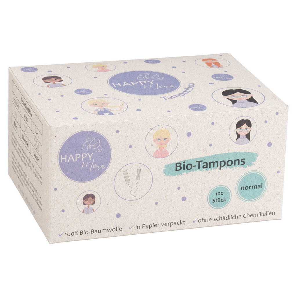 Happy Mona - Bio Tampons in der Box versch. Größen